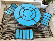 Charger l'image dans la galerie, Blue batch - 3 tabourets 1 table basse - Ousmane Mbaye