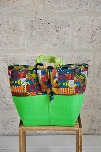 Recycla Bag - Recycled plastic basket bag - Senegalese artisan